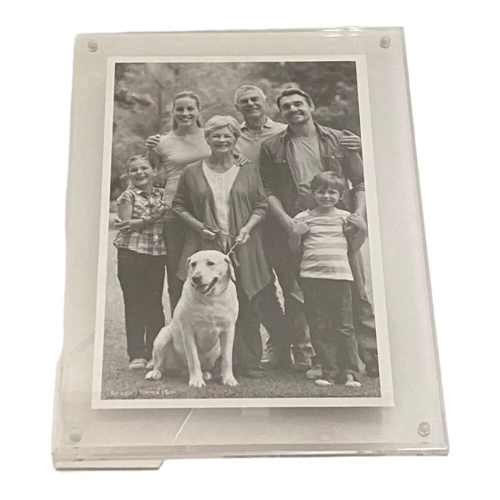 4 Pack Isaac Jacobs Acrylic Clear Frameless 6